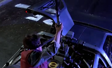 Lightning rod inserted into the DeLorean