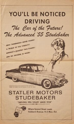 Hill Valley Telegraph - Statler Studebaker Ad