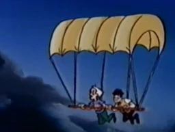 Doc and Daniel Clayton fly in a homemade glider.