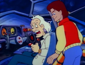 Doc demonstrates the DeLorean's speech recognition