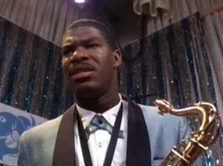 The saxophone player