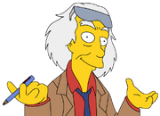 Simpsonized Emmett Brown