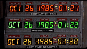 Back to the Future: Does physics of Marty's time travel add up?