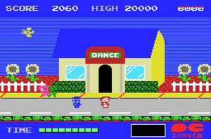 Marty lleva a sus padres al baile en 1955.