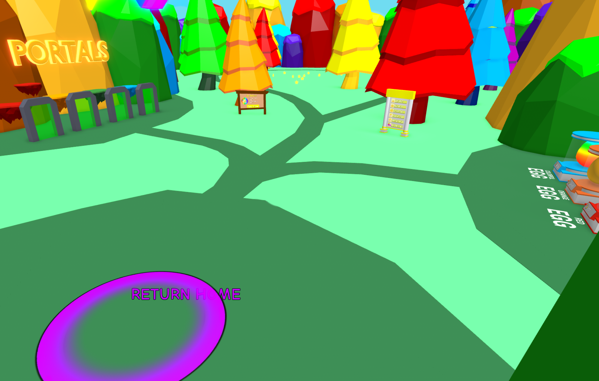 Rainbow Land Starter Area Bubble Gum Simulator Wiki Fandom - rainbow tree roblox