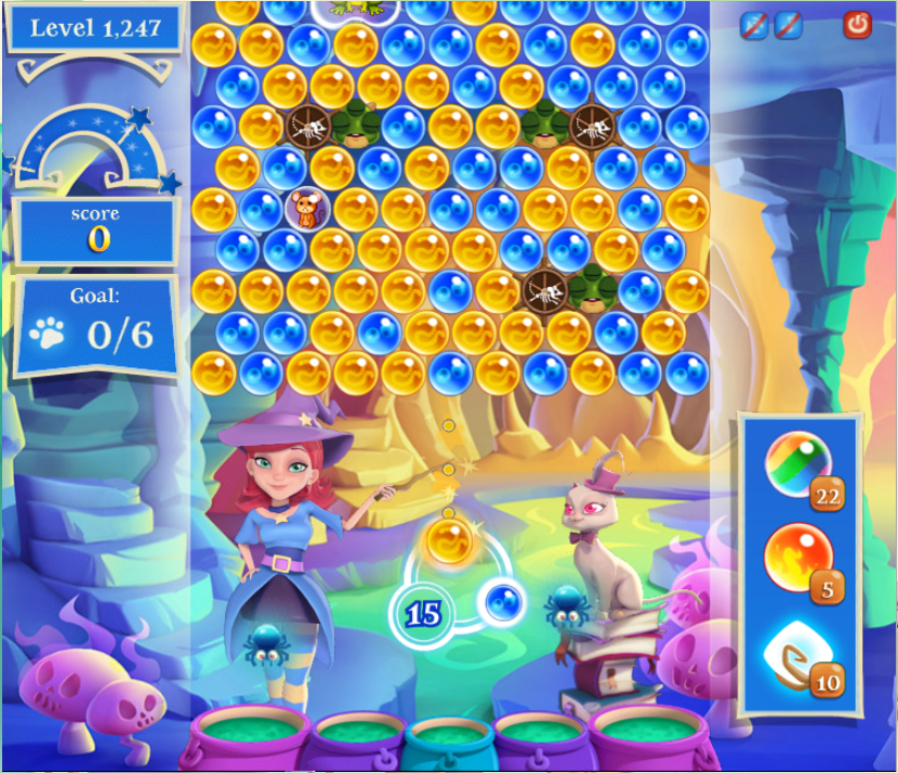 Bubble Witch Saga 2 Level 114 