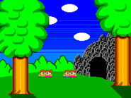 The outside of the Cave, as depicted in Final Bubble Bobble