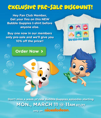 User Blog Barnacles1or2 Fan Club T Shirt Promo And New Eps Bubble Guppies Wiki Fandom