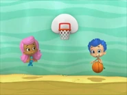 Gil bouncing the ball