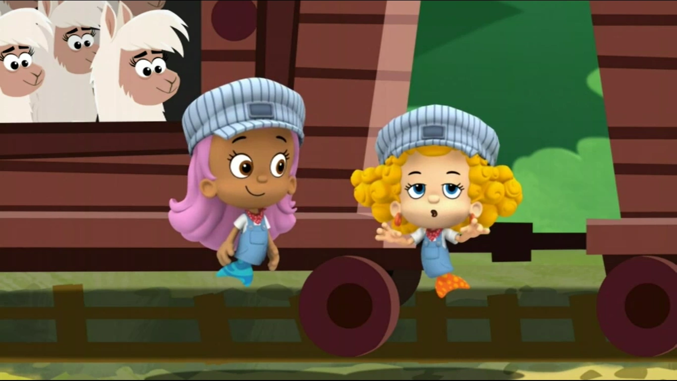 Bubble Guppies Triple Track Train Race