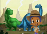 Goby in front of the dinosaur.png
