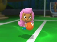 Molly holding the ball