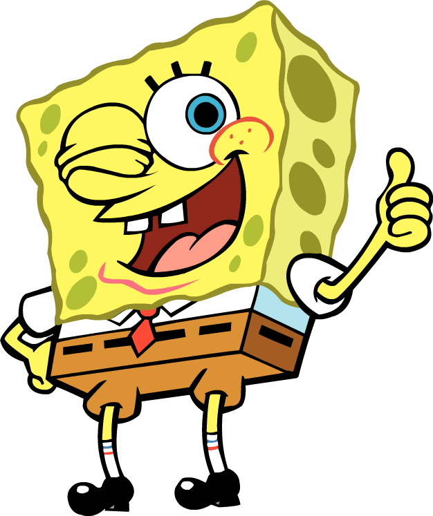 Free: Spongebob, Garry Spongebob Chasing Jellyfish - Transparent