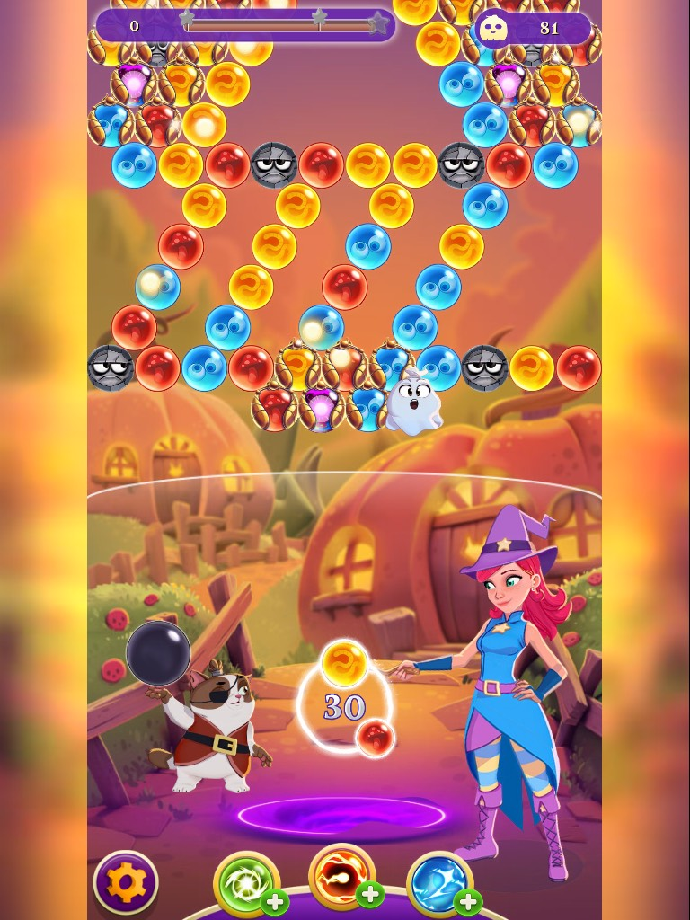 Bubble Witch Saga 3 Level 100 - NO BOOSTERS 🐈 