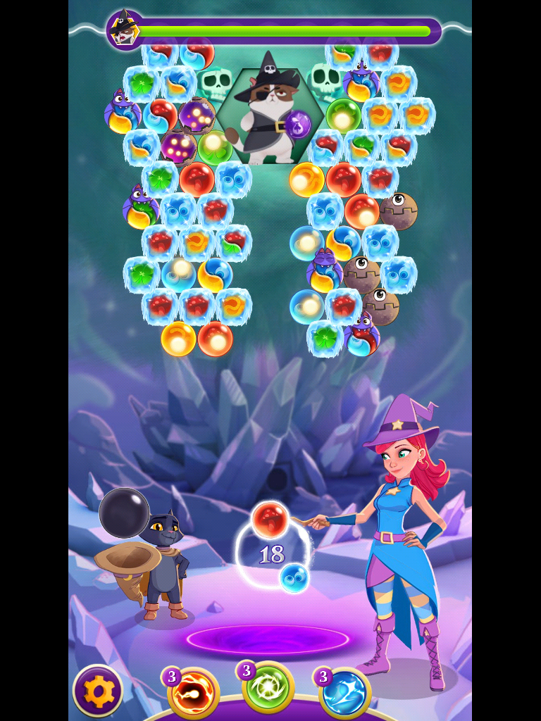 Bubble Witch Saga 3 Level 71 - NO BOOSTERS 🐈 