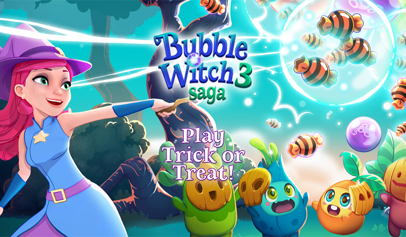 🎖▷ Novos personagens e presentes em Bubble Witch Saga 3 for Halloween