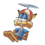 Official artwork of Terri from Bubsy II.
