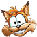 Bubsy emoticon from Steam: ":bubsyhappy:"