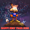 New Year's wishes from the official Bubsy Twitter page, with Bubsy, Arnold, and a Woolie.