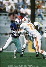 Sept. 26, 1976: Steve Young blocks the Buffalo Bills' Sherman White.