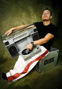 Promo shot of DJ Disk