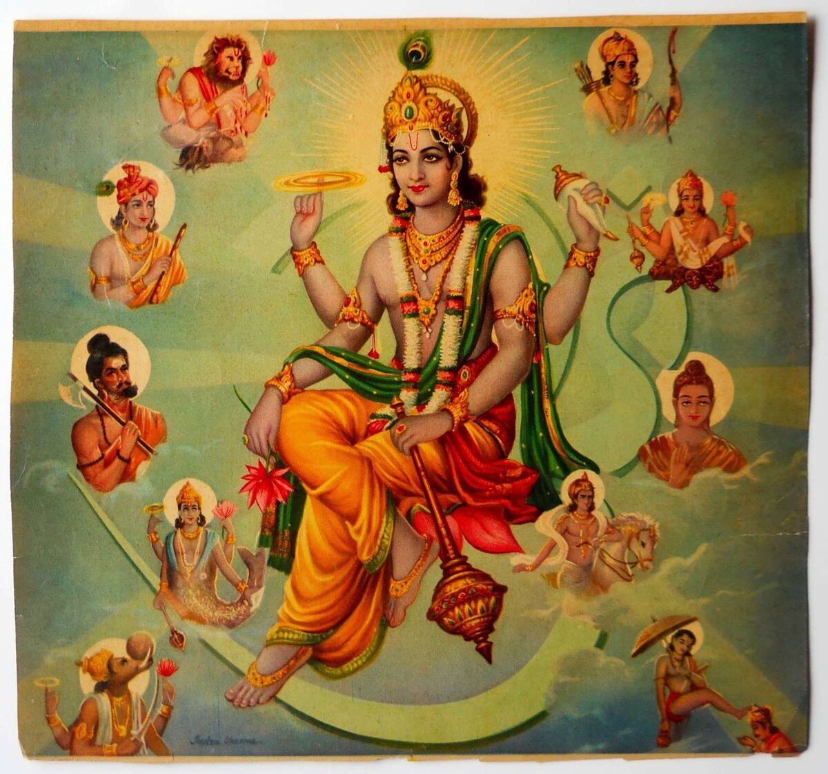 10 Avatars of Vishnu (Dasavatara) | Buddhism and Hinduism Wiki ...