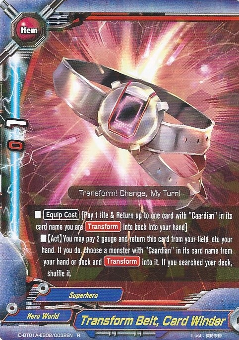 Transform Belt, Card Winder | Future Card Buddyfight Wiki