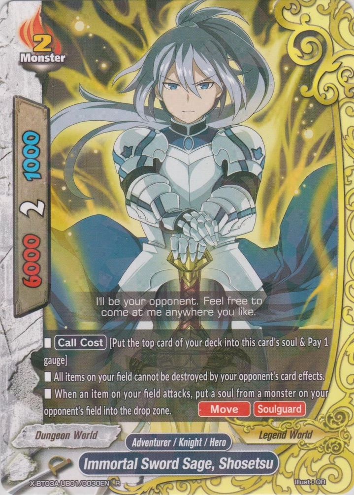 Immortal Sword Sage, Shosetsu | Future Card Buddyfight Wiki | Fandom