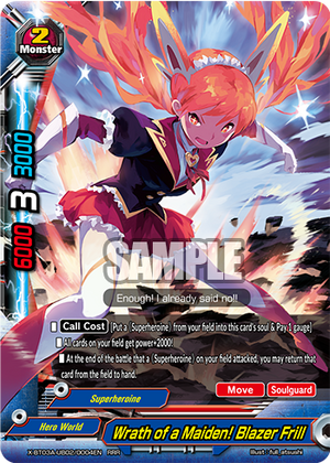 Wrath of a Maiden! Blazer Frill | Future Card Buddyfight Wiki | Fandom