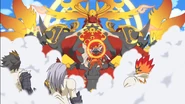 Fourth Omni Fire Lord, Burn Nova descend before the Raging Spirits
