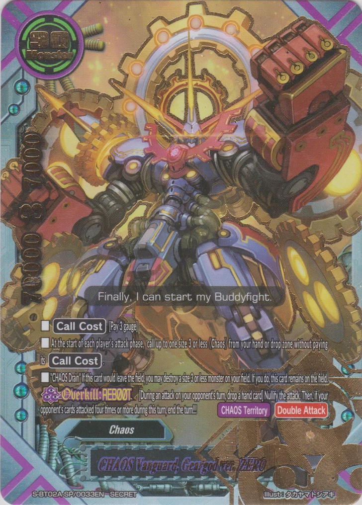 CHAOS Vanguard, Geargod ver. ZERO | Future Card Buddyfight Wiki 