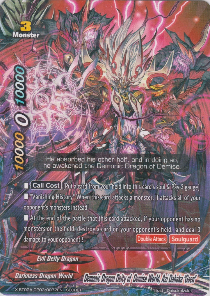 Demonic Dragon Deity Of Demise World Azi Dahaka Gaen Future Card Buddyfight Wiki Fandom