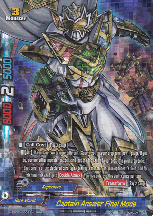 Captain Answer Final Mode | Future Card Buddyfight Wiki | Fandom