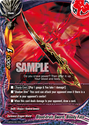 Blood-drain Sword, Bloody Fate | Future Card Buddyfight Wiki