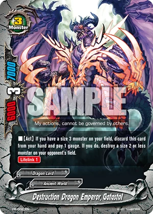 Destruction Dragon Emperor, Gatastol | Future Card Buddyfight Wiki