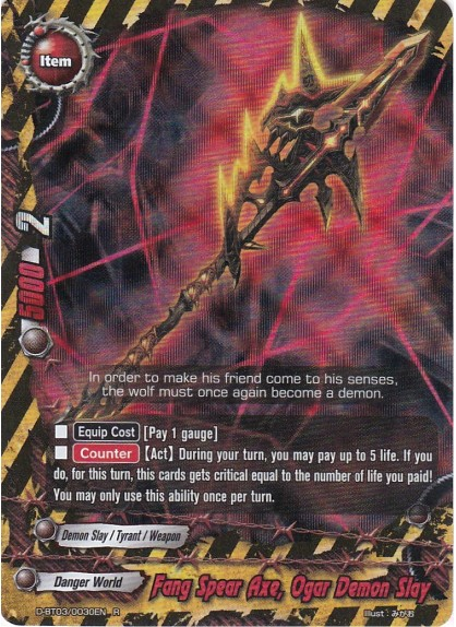 Fang Spear Axe, Ogar Demon Slay | Future Card Buddyfight