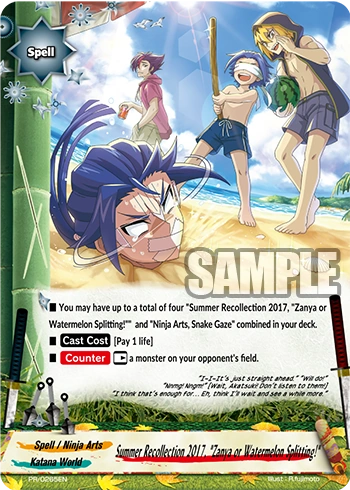 Summer Recollection 17 Zanya Or Watermelon Splitting Future Card Buddyfight Wiki Fandom