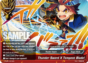 Thunder Sword X Tempest Blade! | Future Card Buddyfight Wiki | Fandom