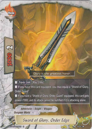 Sword of Glory, Order Edge | Future Card Buddyfight Wiki Sword of Glory, Order Edge | Future Card Buddyfight Wiki