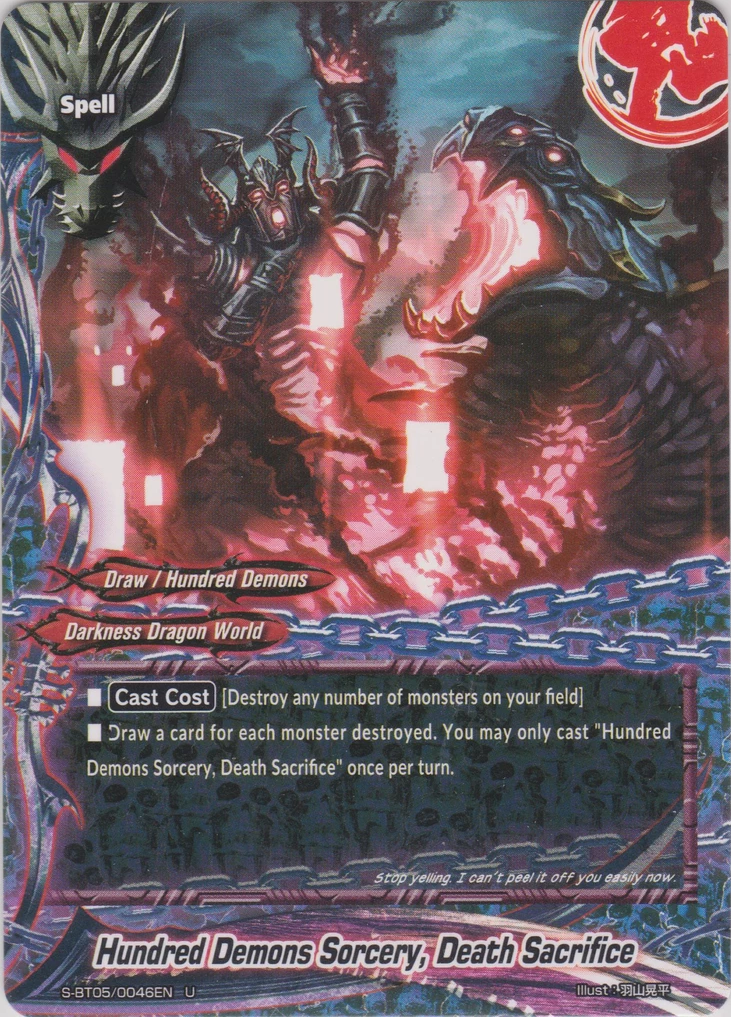 Hundred Demons Sorcery, Death Sacrifice | Future Card Buddyfight 