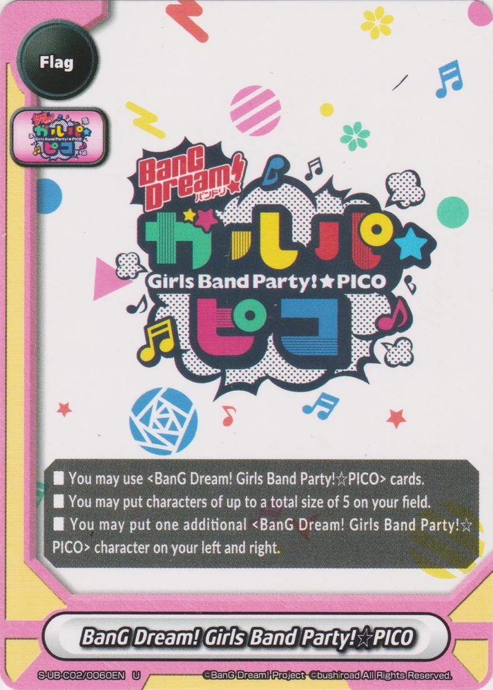 Flag Card S-PR/079EN Buddyfight Bang Dream! Girls Band Party PICO