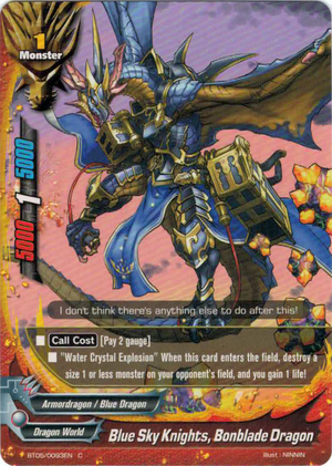 Blue Sky Knights, Bonblade Dragon | Future Card Buddyfight