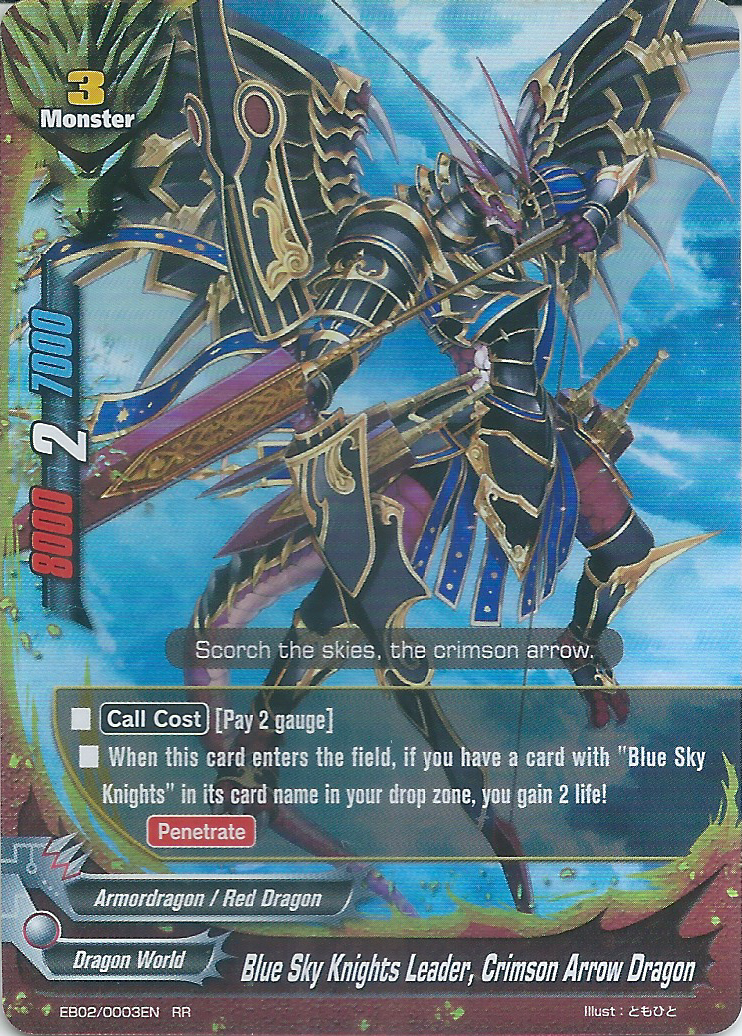 Blue Sky Knights Leader Crimson Arrow Dragon Future Card Buddyfight Wiki Fandom