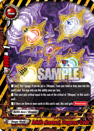 Infinite Armament, Dangerous Cradle | Future Card Buddyfight Wiki 