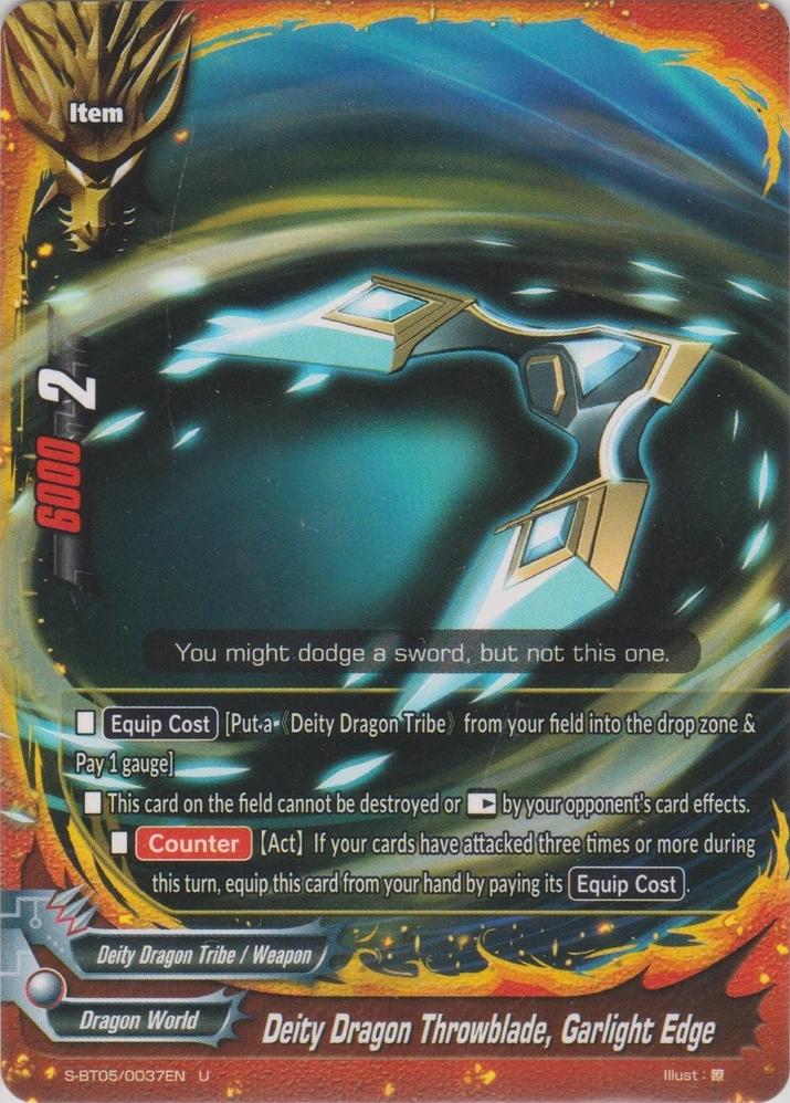 Deity Dragon Throwblade Garlight Edge Future Card Buddyfight Wiki Fandom