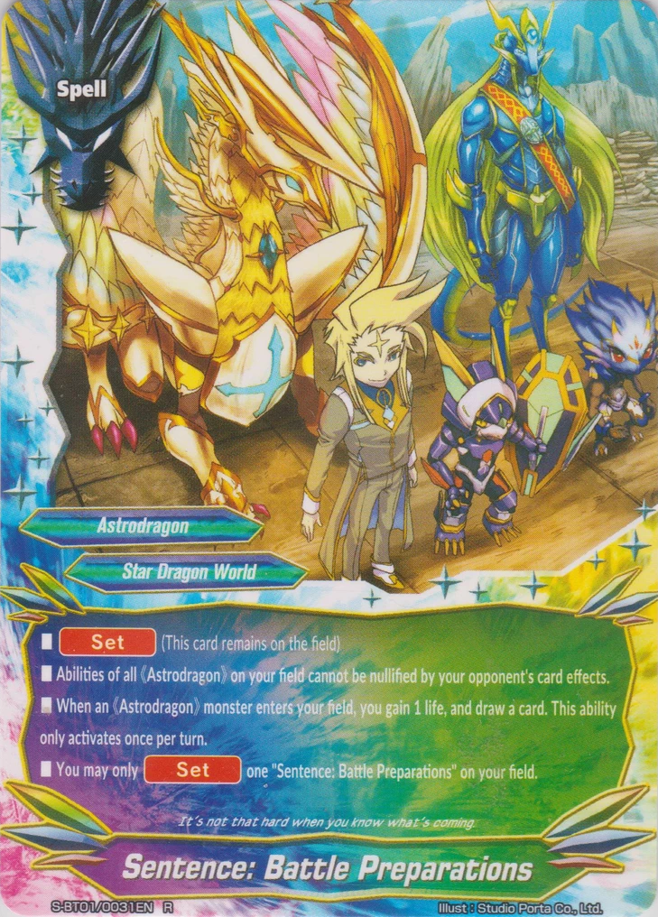 Sentence: Battle Preparations | Future Card Buddyfight Wiki | Fandom