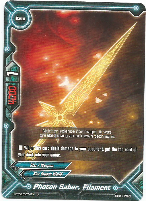 Photon Saber, Filament | Future Card Buddyfight Wiki | Fandom