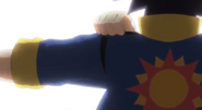 Gao in the process of becoming the mighty sun fighter