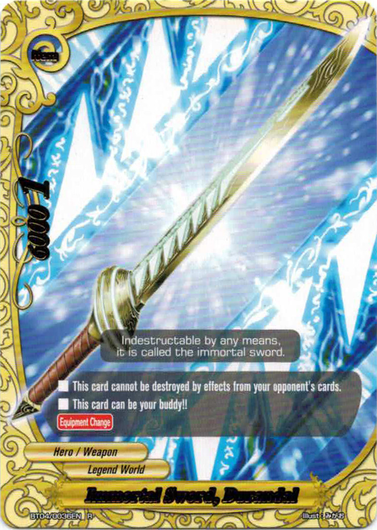 Durandal PP01/0055EN BR N-MINT Details about   Future Card Buddyfight Immortal Sword 