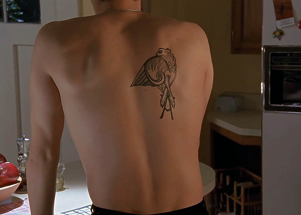 Just wanted to show you all my griffin tattoo that Angel has Its flipped  and doesnt have the A  rbuffy
